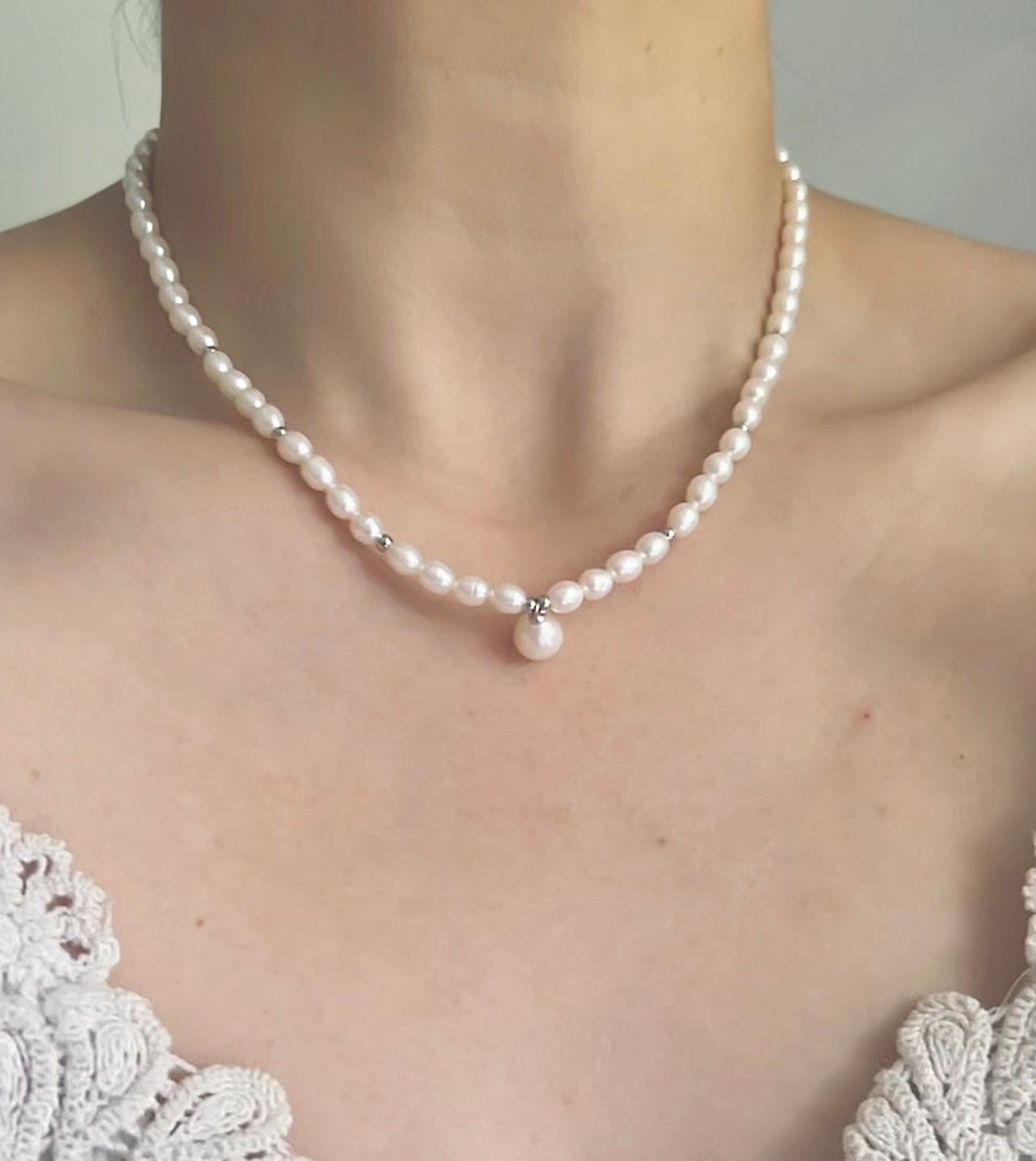 5-6mm WHITE FRESHWATER PEARL NECKLACE