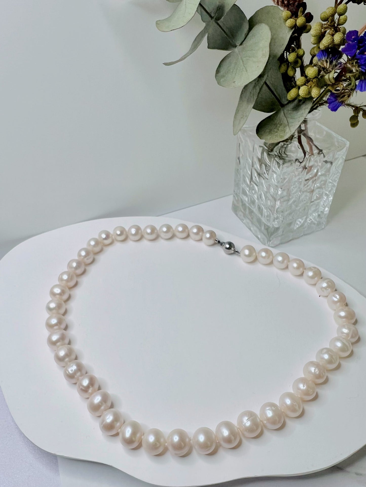 ORION 10-11mm WHITE FRESHWATER PEARL NECKLACE