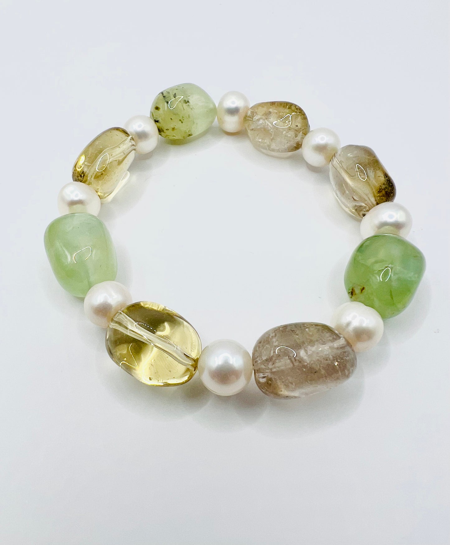 MULT STONE WITH 7-8mm FRESHWATER PEARL BRACELET