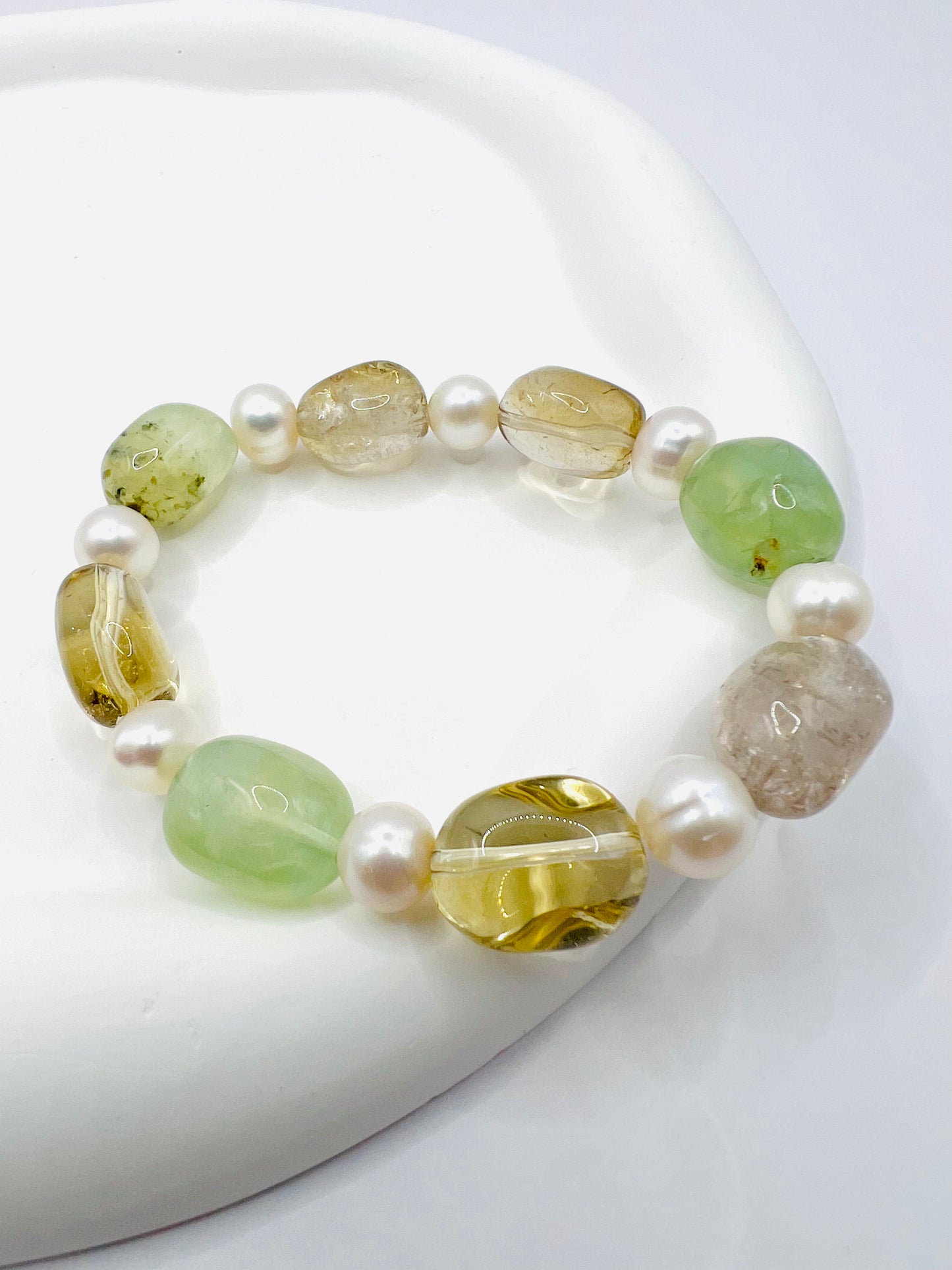 MULT STONE WITH 7-8mm FRESHWATER PEARL BRACELET