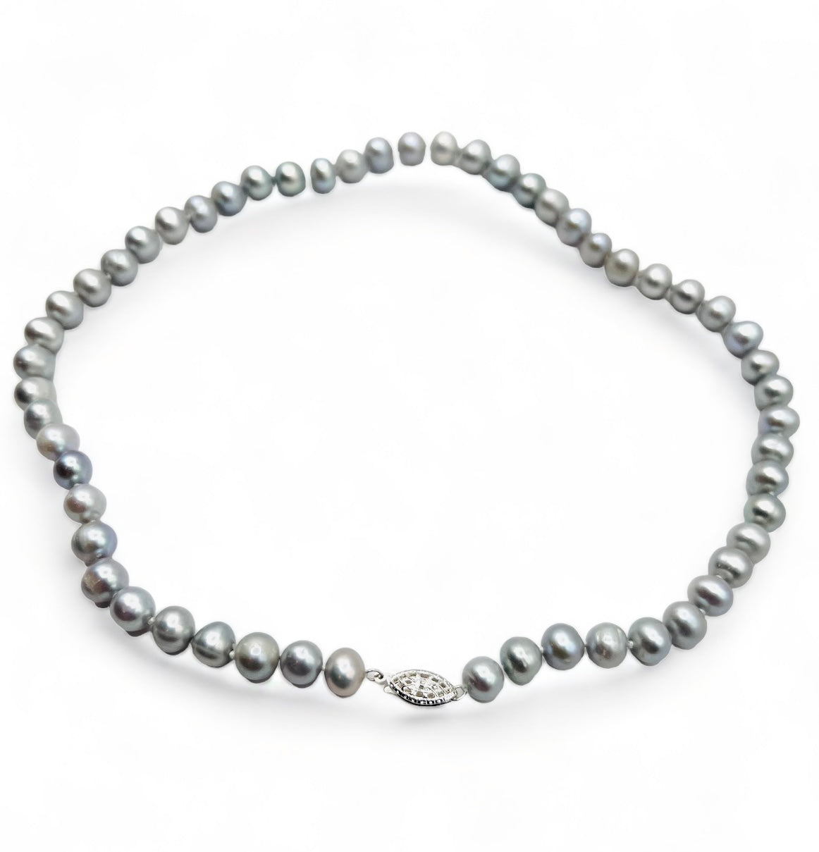 7.5-8mm GREY PEARL NECKLACE