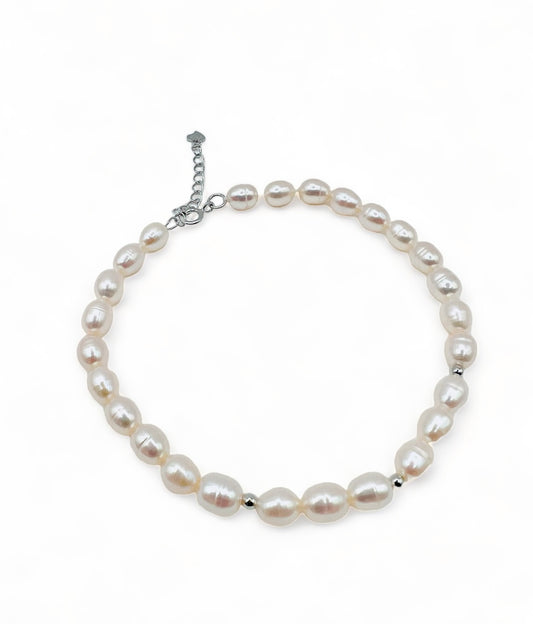 5-6mm WHITE FRESHWATER PEARL BRACELET