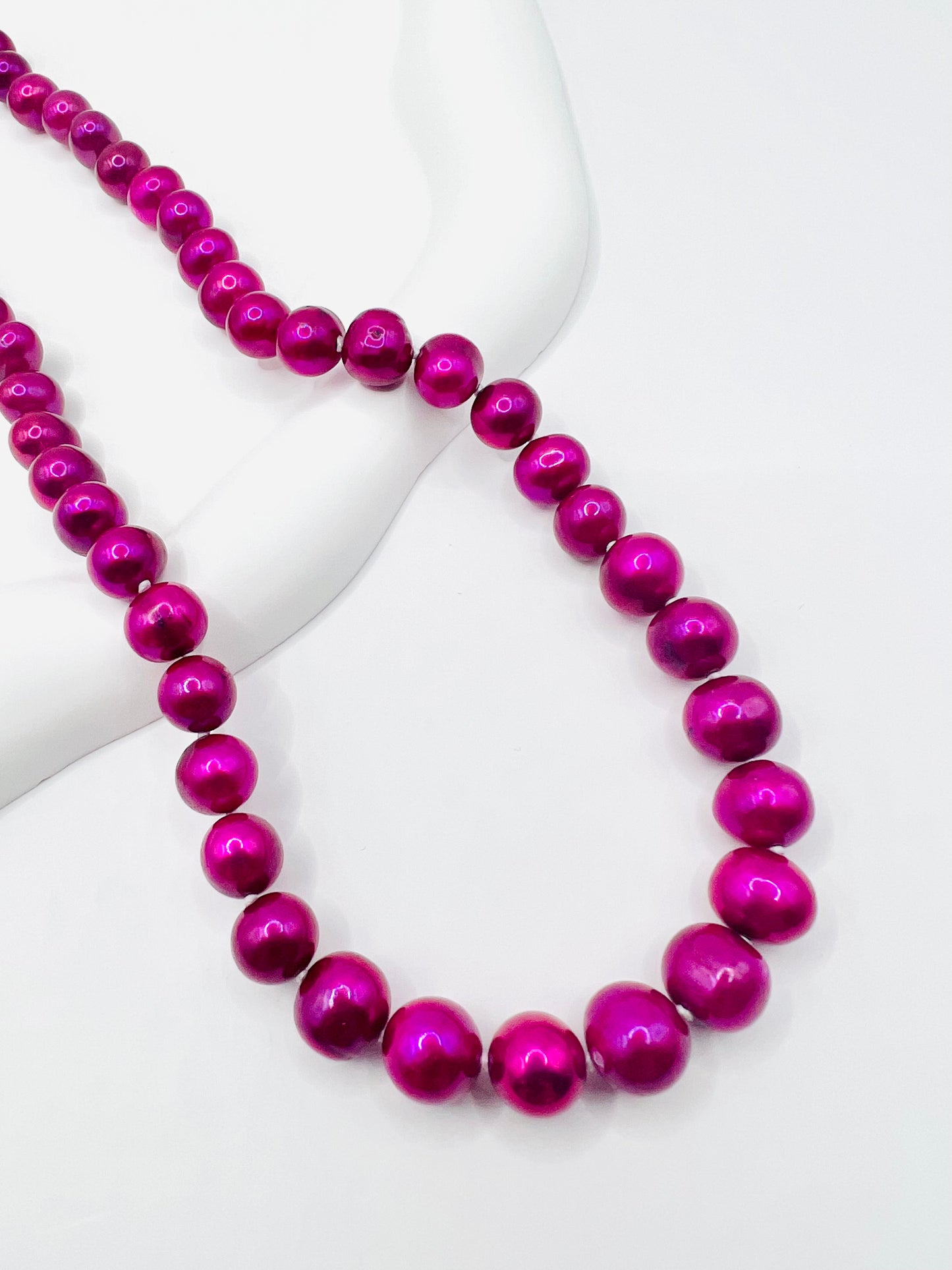 9-10 mm CRANBERRY PEARL NECKLACE