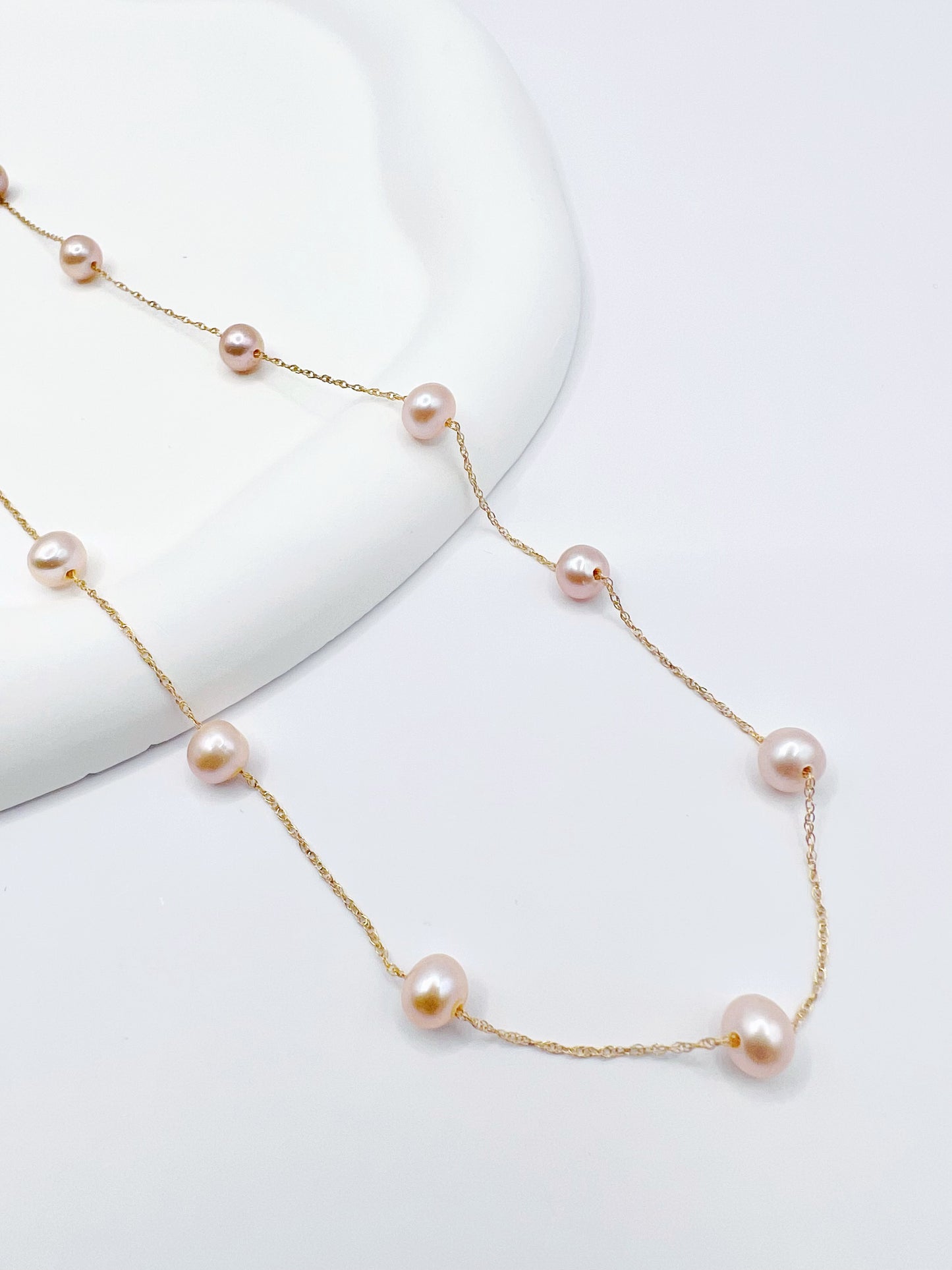 ANYA FRESHWATER PEARL NECKLACE- 10K GOLD