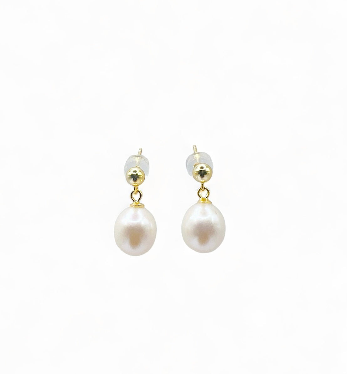 JEMMA WHITE FRESHWATER PEARL EARRINGS