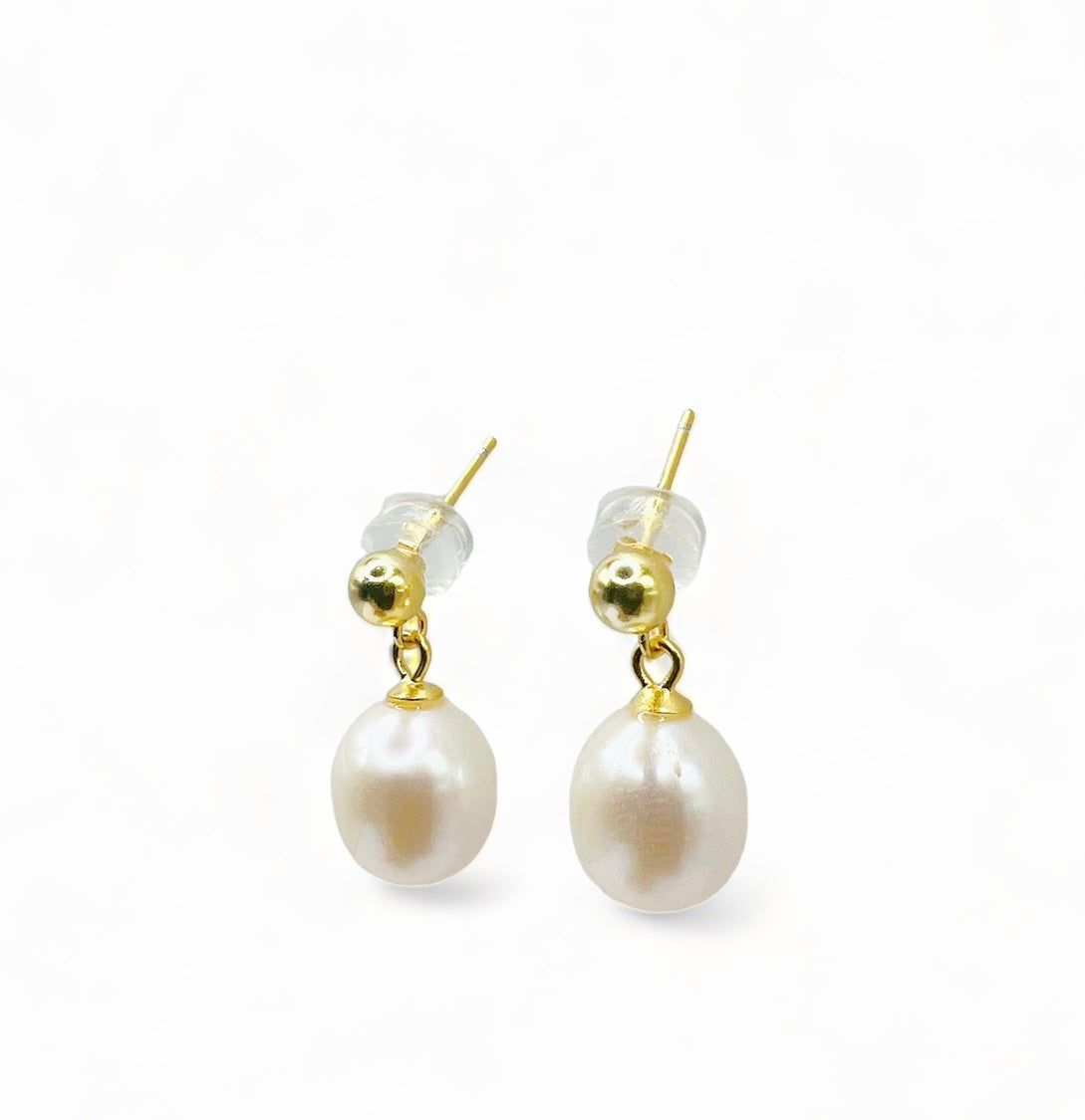 JEMMA WHITE FRESHWATER PEARL EARRINGS