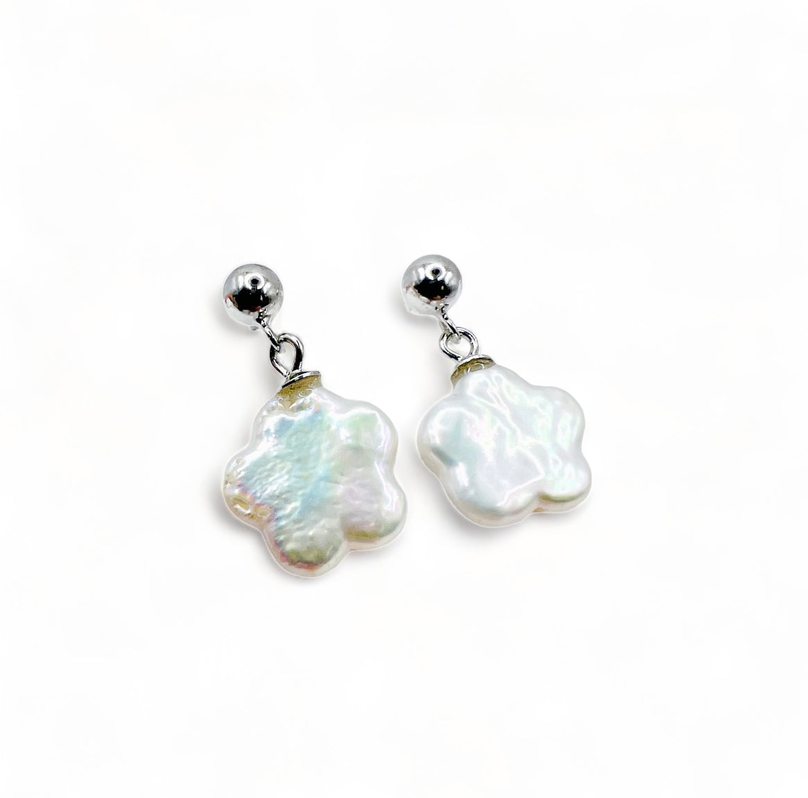 FLOWER FRESHWATER PEARL EARRINGS