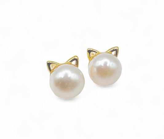 ALEENA CAT EARRINGS-GOLD