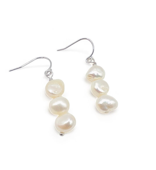 AMARI 6-7mm BROWN FRESHWATER PEARL EARRINGS