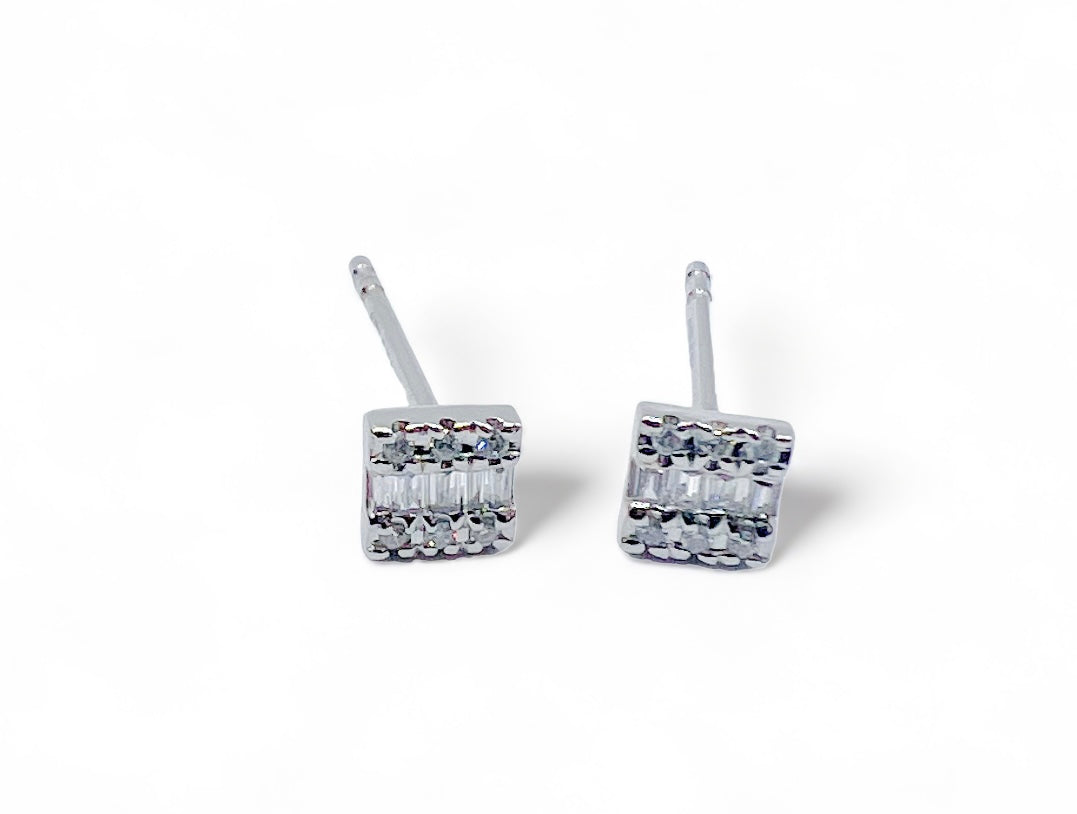 CANDY 18K WHITE GOLD DIAMOND EARRINGS