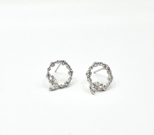 Gianna Cubic Zirconia Earrings  - Silver