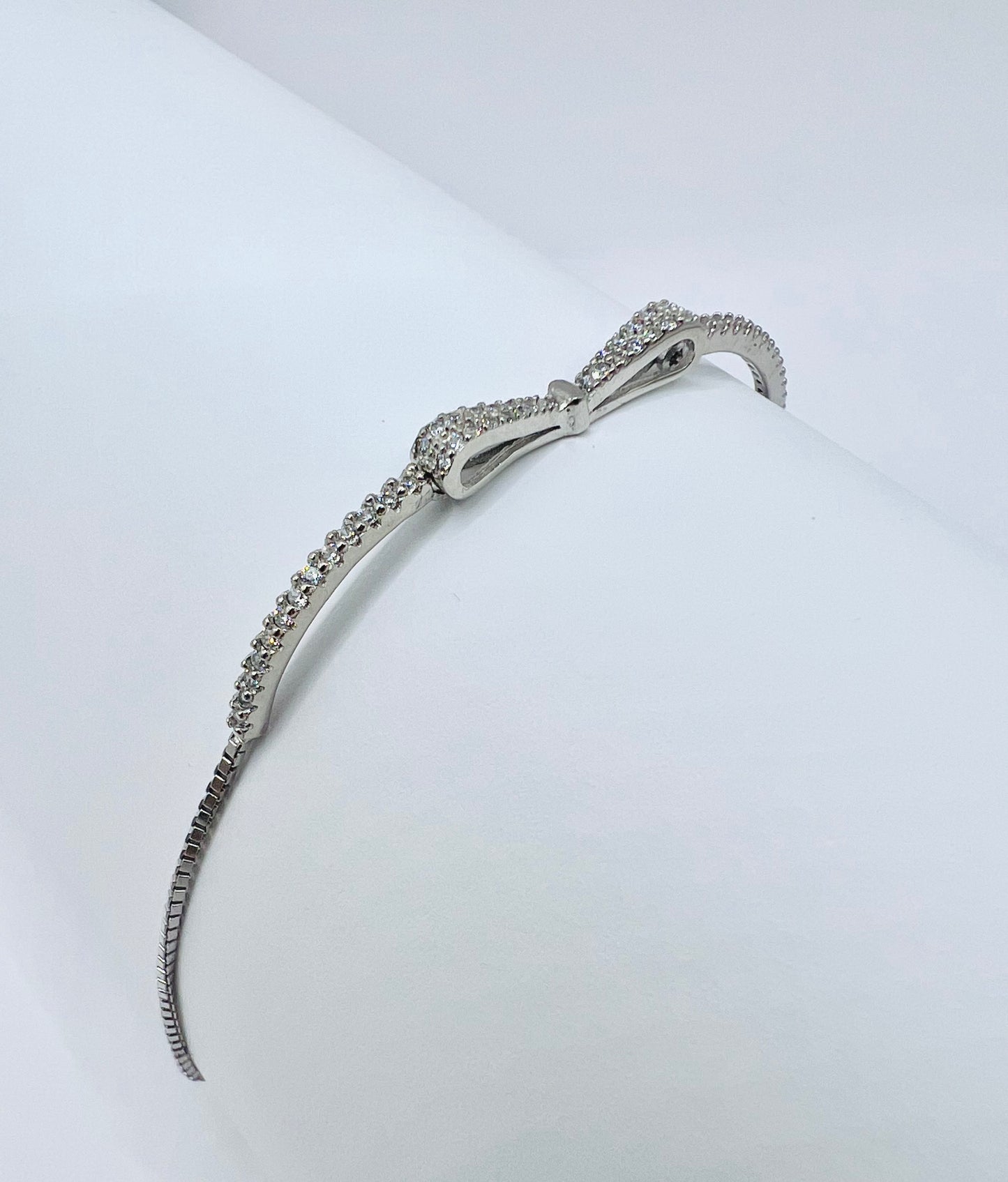 Caterina Ribbon Knot Bracelet - Silver