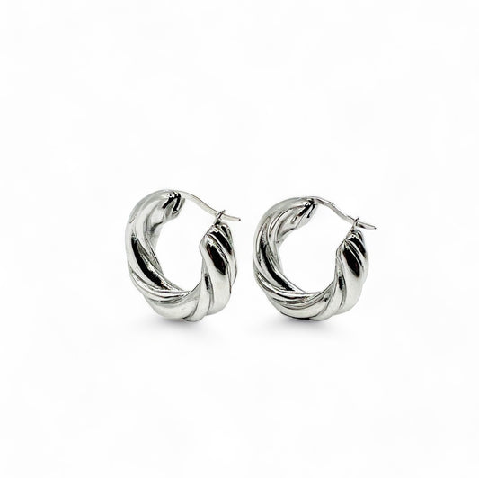 Ellie Hoop Earrings - Silver