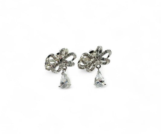 Violet Knot Earrings - Silver