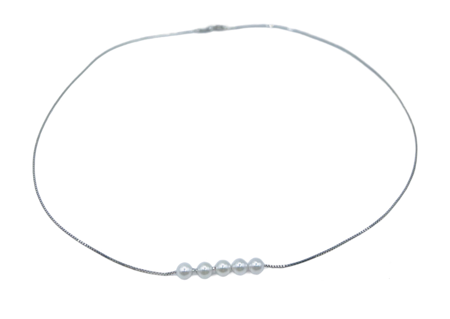 Alexis Pearl Necklace - Silver