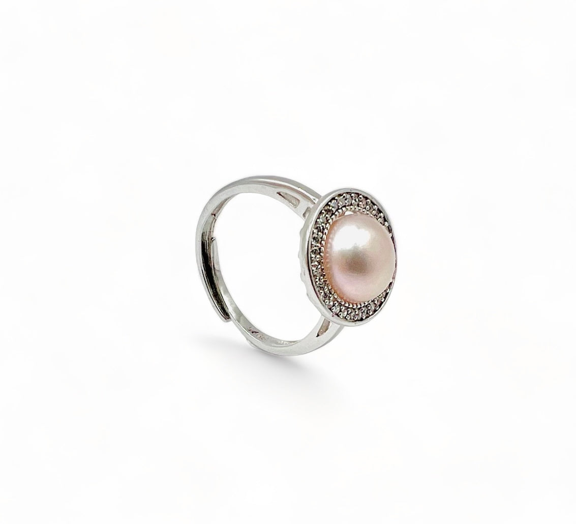 ANGIE PEARL RING - PINK