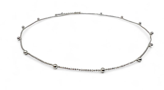 Nina Dot Necklace - Silver