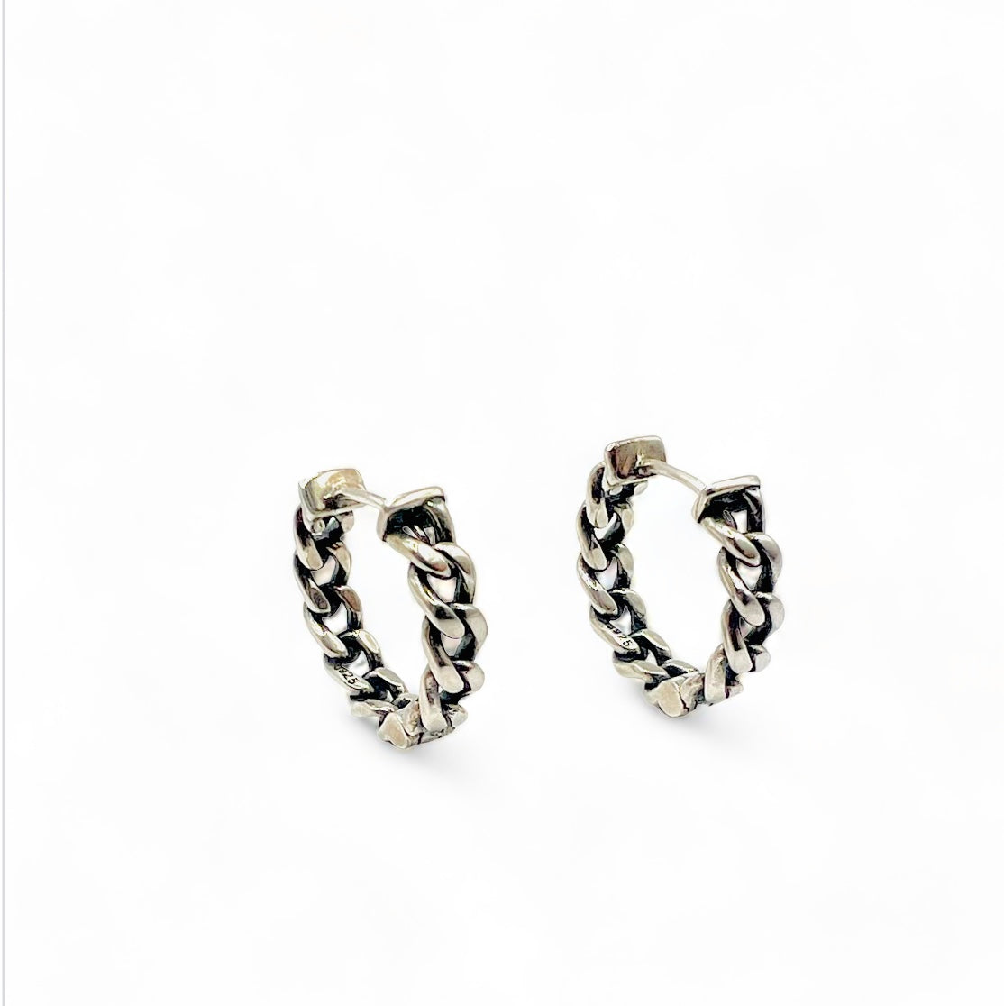 Olivia Hoop Silver Earrings