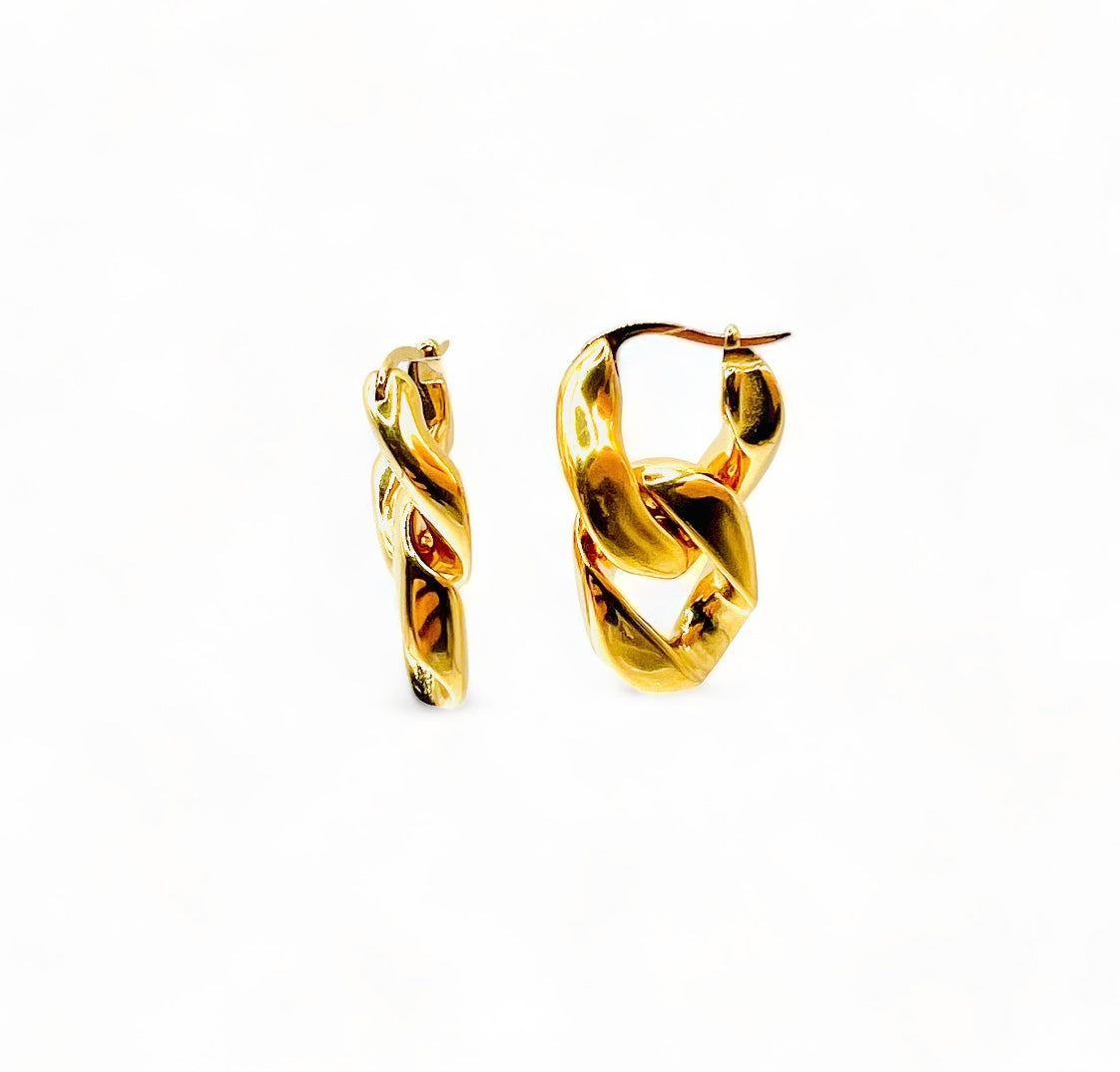 Emery Chain Earrings - Gold