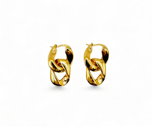 Emery Chain Earrings - Gold