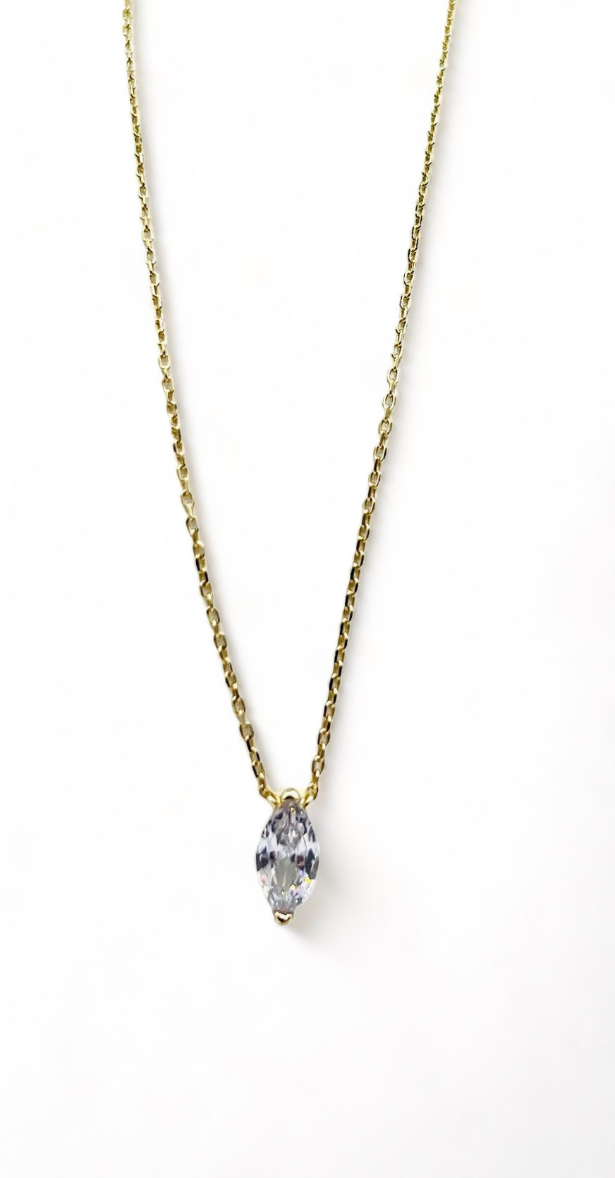 Hadley Marquise Necklace - Silver