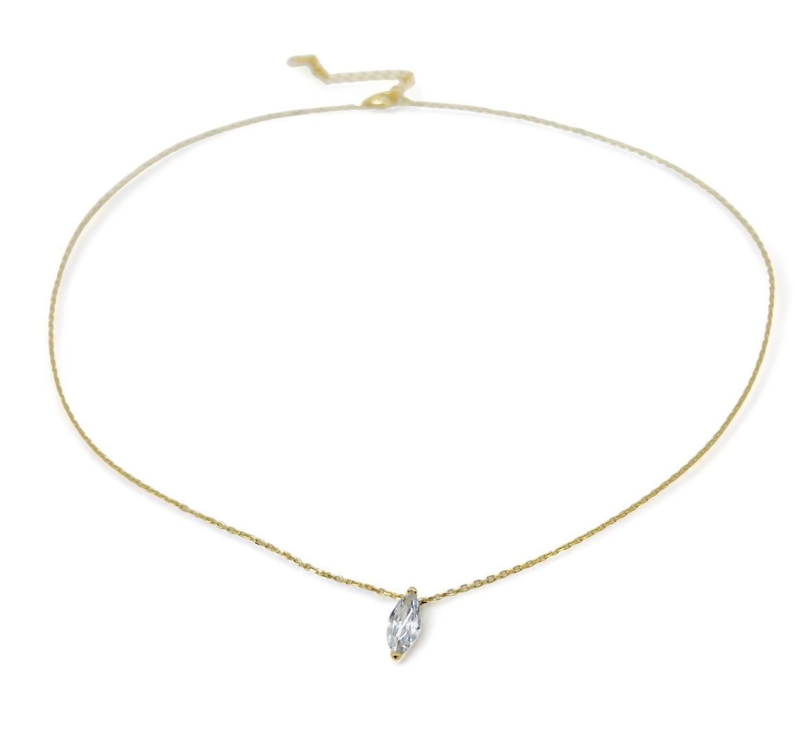 Hadley Marquise Necklace - Silver