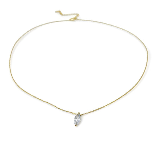 Hadley Marquise Necklace - Silver