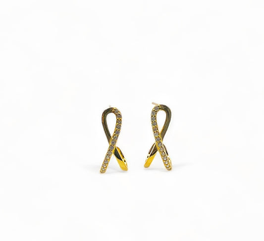 Maie Cubic Zirconia  Earring - Gold