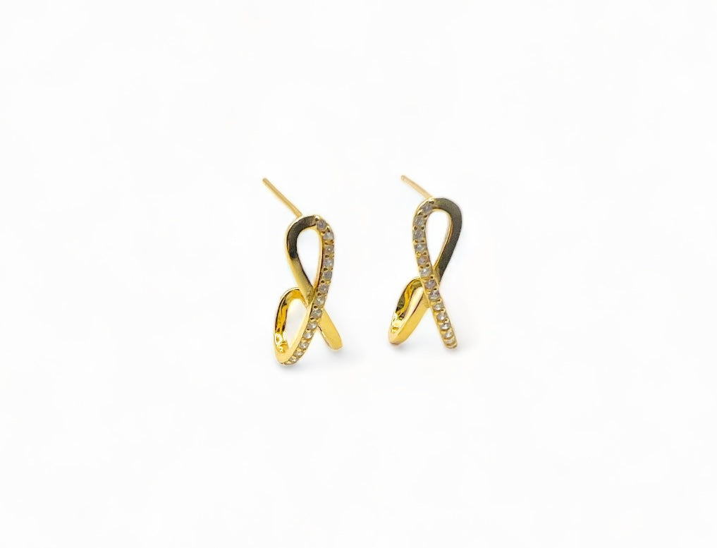 Maie Cubic Zirconia  Earring - Gold