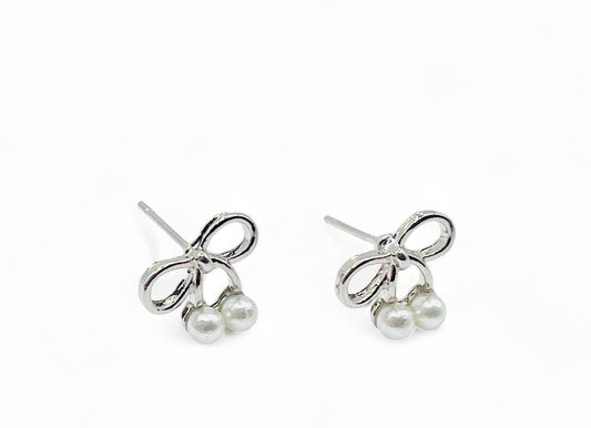 Ribbon Knot with shell pearl - Mini