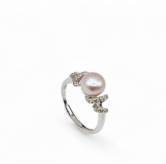 MALLORY PEARL RING - PINK