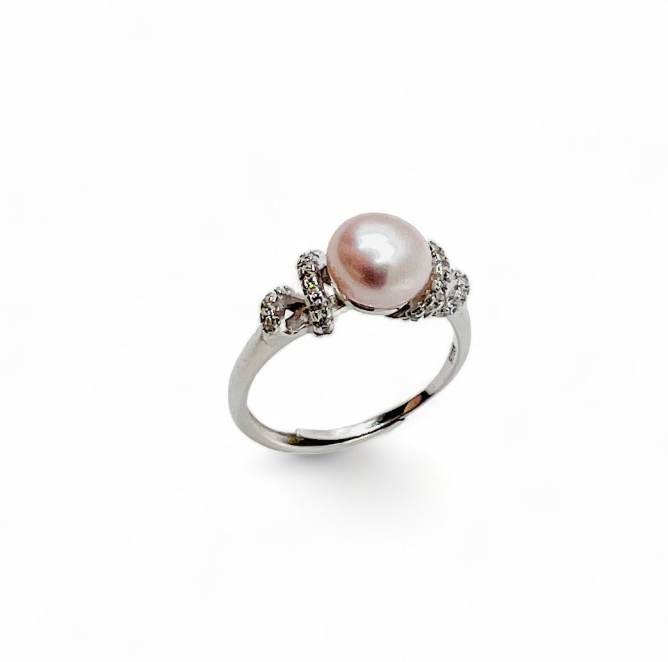 MALLORY PEARL RING - PINK