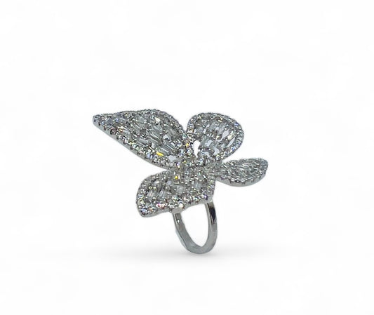 ASHLYN BUTTERFLY RING - SILVER