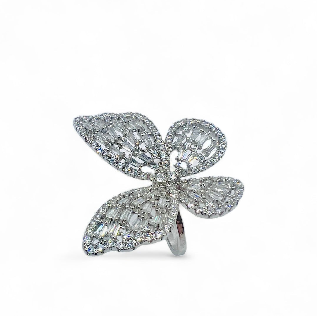 ASHLYN BUTTERFLY RING - SILVER